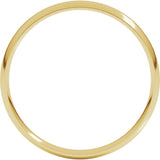 14K Yellow 3 mm Ultra-Lightweight Half Round Band