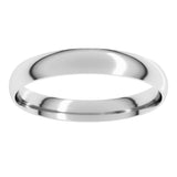 18K White Gold 3 mm Ultra-Lightweight Comfort-Fit Half Round Band Size 7