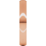 14K Rose Gold 3 mm Ultra-Lightweight Comfort-Fit Half Round Band Size 7