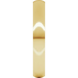 14K Yellow Gold 3 mm Ultra-Lightweight Comfort-Fit Half Round Band Size 5