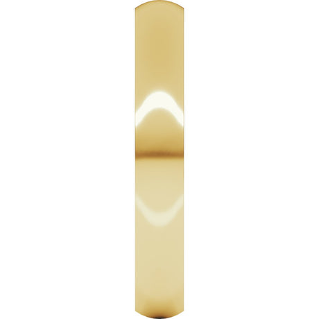 18K Yellow Gold 3 mm Ultra-Lightweight Comfort-Fit Half Round Band Size 6.5