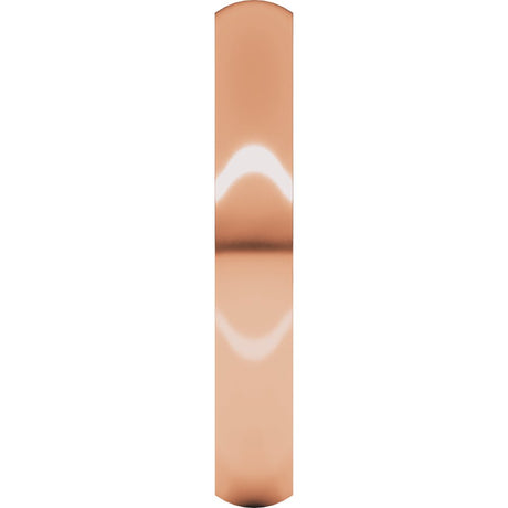 14K Rose Gold 3 mm Ultra-Lightweight Comfort-Fit Half Round Band Size 7