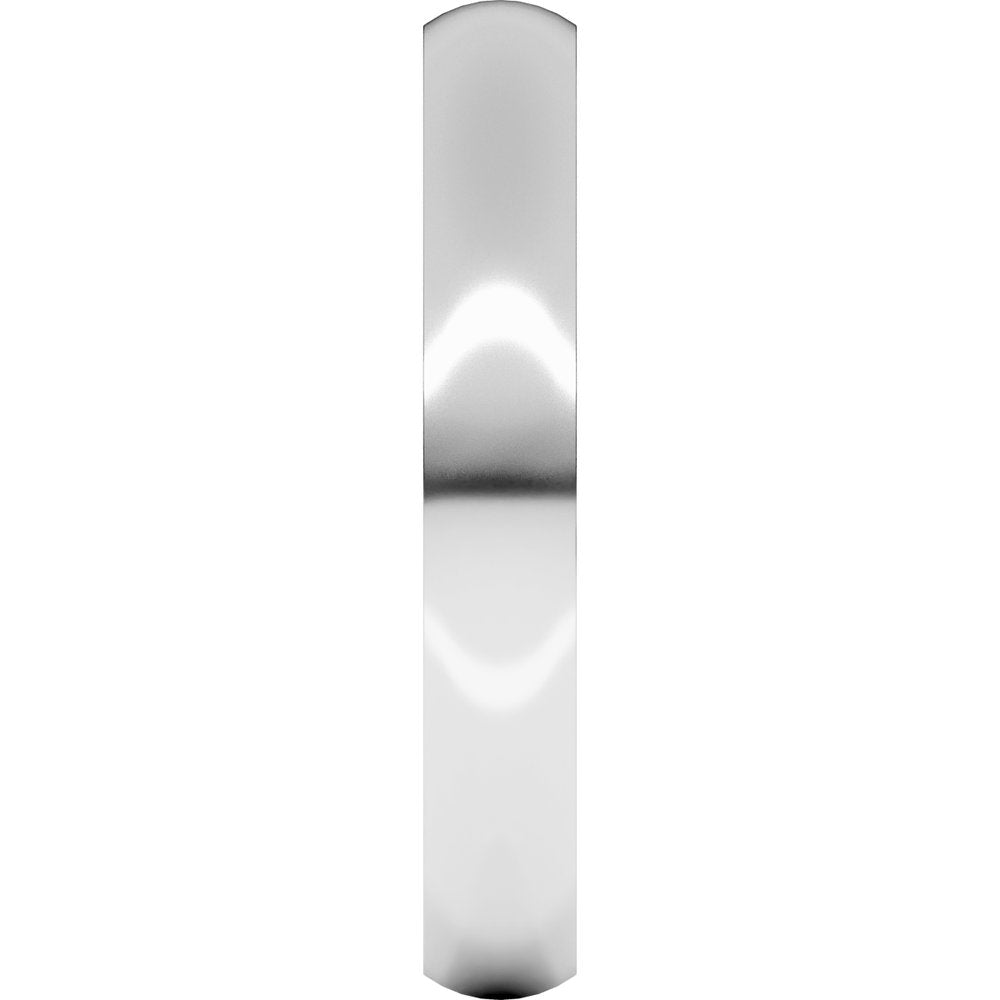 14K White Gold 3 mm Ultra-Lightweight Comfort-Fit Half Round Band Size 7