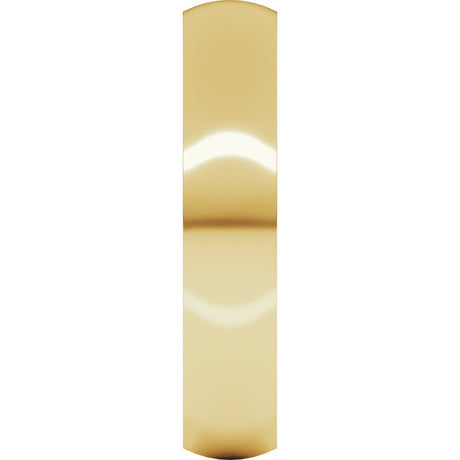 18K Yellow Gold 4 mm Ultra-Lightweight Comfort-Fit Half Round Band Size 10