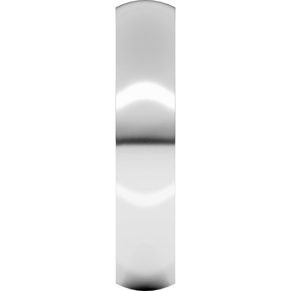 10K White Gold 4 mm Ultra-Lightweight Comfort-Fit Half Round Band Size 7