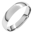 Sterling Silver 4 mm Ultra-Lightweight Half Round Band Size 15