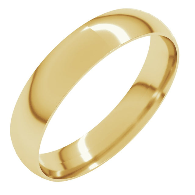 14K Yellow 4 mm Ultra-Lightweight Half Round Band Size 7.5