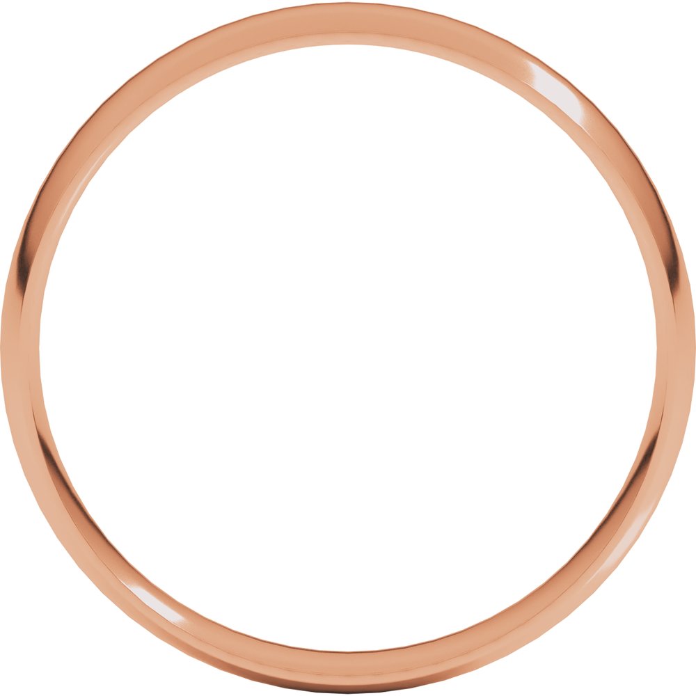 14K Rose 4 mm Ultra-Lightweight Half Round Band Size 11.5