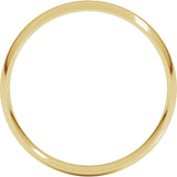 14K Yellow 4 mm Ultra-Lightweight Comfort-Fit Half Round Band