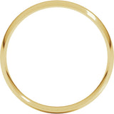 14K Yellow Gold 4 mm Ultra-Lightweight Comfort-Fit Half Round Band Size 6