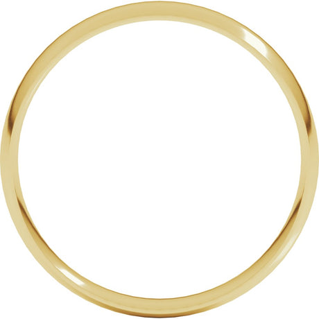 10K Yellow Gold 4 mm Ultra-Lightweight Comfort-Fit Half Round Band Size 4