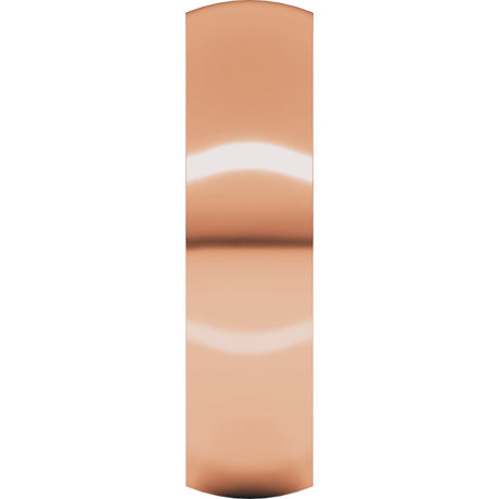 14K Rose 5 mm Ultra-Lightweight Comfort-Fit Half Round Band Size 8.5