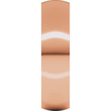 18K Rose 5 mm Ultra-Lightweight Comfort-Fit Half Round Band Size 7.5