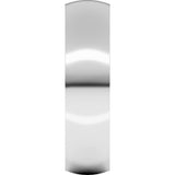 14K White Gold 5 mm Ultra-Lightweight Comfort-Fit Half Round Band Size 6