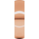 10K Rose Gold 5 mm Ultra-Lightweight Comfort-Fit Half Round Band Size 9.5