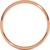 10K Rose Gold 5 mm Ultra-Lightweight Comfort-Fit Half Round Band Size 9.5