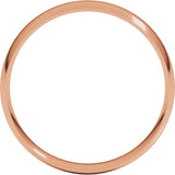 14K Rose 5 mm Ultra-Lightweight Half Round Band