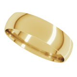 14K Yellow 5 mm Ultra-Lightweight Comfort-Fit Half Round Band