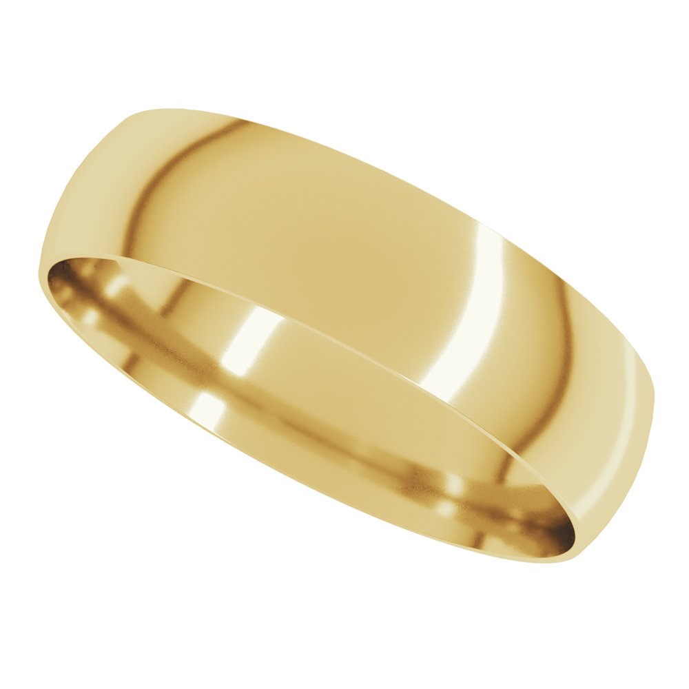 10K Yellow 5 mm Ultra-Lightweight Half Round Band