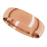 10K Rose 5 mm Ultra-Lightweight Comfort-Fit Half Round Band Size 9.5