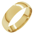 10K Yellow Gold 5 mm Ultra-Lightweight Comfort-Fit Half Round Band Size 7