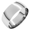 14K White Gold 7 mm Ultra-Lightweight Comfort-Fit Half Round Band Size 9.5
