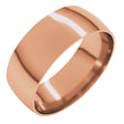 14K Rose 7 mm Ultra-Lightweight Comfort-Fit Half Round Band Size 9