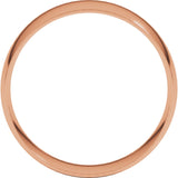 10K Rose 7 mm Ultra-Lightweight Half Round Band Size 9.5