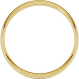 10K Yellow Gold 7 mm Ultra-Lightweight Comfort-Fit Half Round Band Size 7