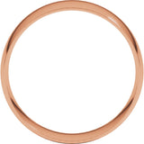 14K Rose 7 mm Ultra-Lightweight Comfort-Fit Half Round Band Size 9