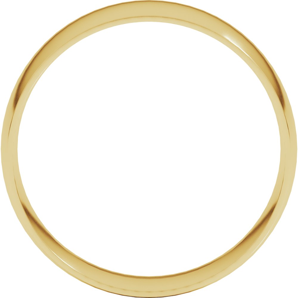 14K Yellow 7 mm Ultra-Lightweight Half Round Band