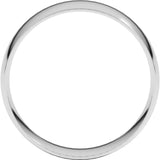 14K White 7 mm Ultra-Lightweight Half Round Band