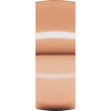 10K Rose 7 mm Ultra-Lightweight Comfort-Fit Half Round Band Size 9.5