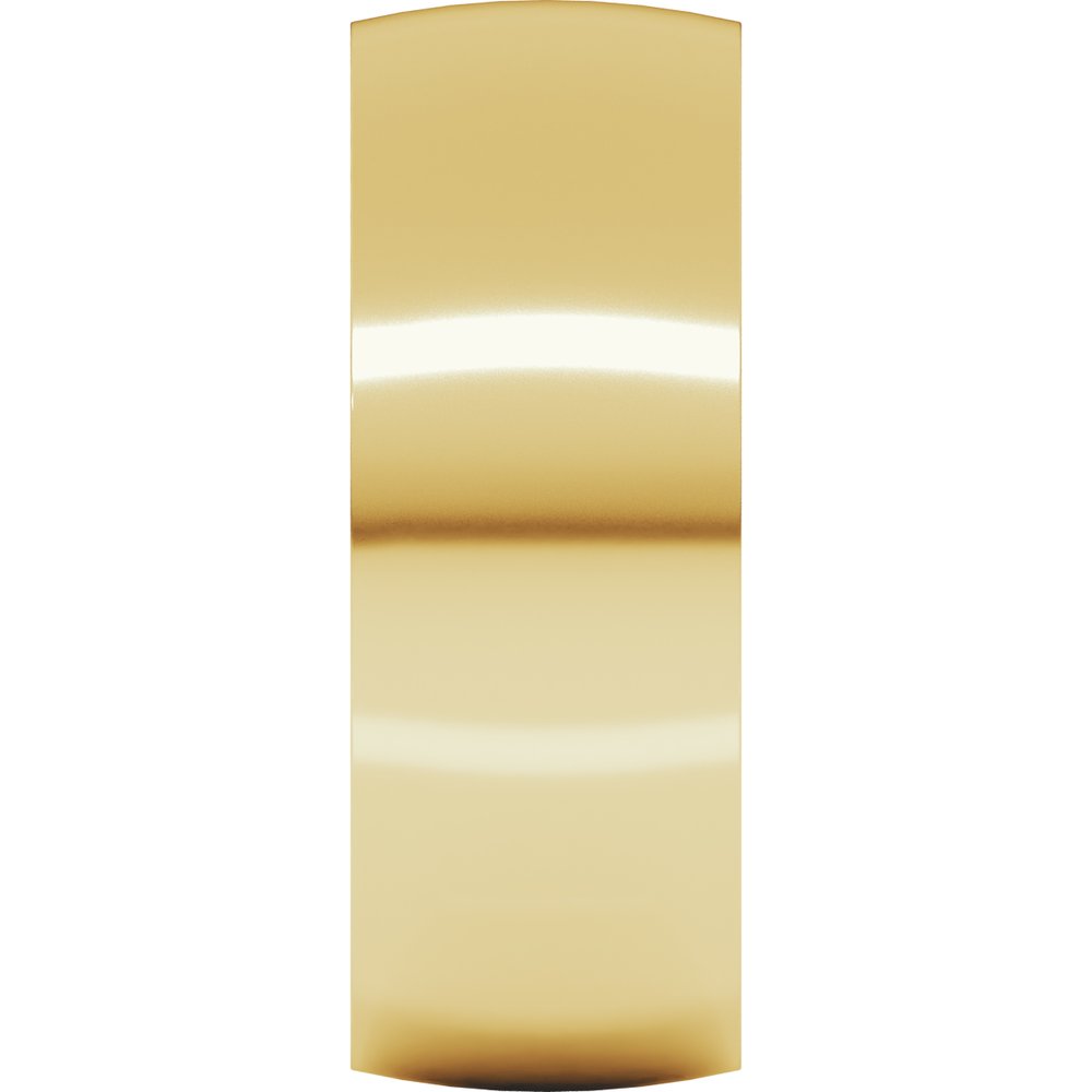 14K Yellow Gold 7 mm Ultra-Lightweight Comfort-Fit Half Round Band Size 8