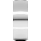 14K White Gold 7 mm Ultra-Lightweight Comfort-Fit Half Round Band Size 9.5