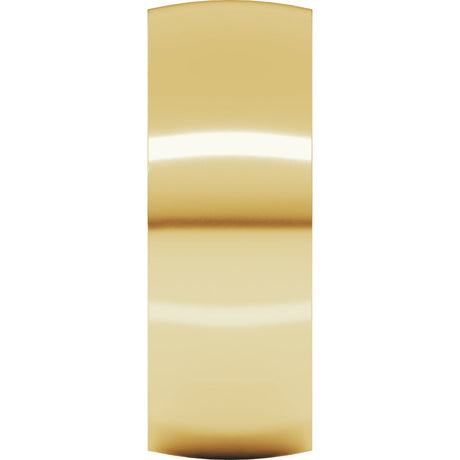 18K Yellow Gold 7 mm Ultra-Lightweight Comfort-Fit Half Round Band Size 9
