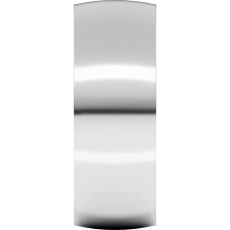 14K White Gold 7 mm Ultra-Lightweight Comfort-Fit Half Round Band Size 9.5
