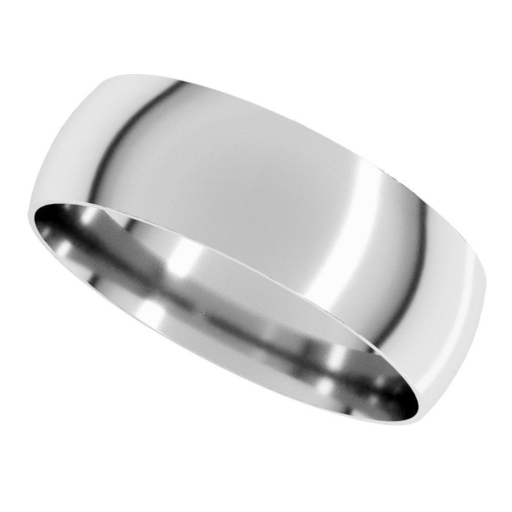 Sterling Silver 6 mm Ultra-Lightweight Comfort-Fit Half Round Band