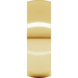 14K Yellow Gold 6 mm Ultra-Lightweight Comfort-Fit Half Round Band Size 7.5