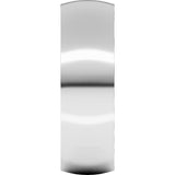 10K White 6 mm Ultra-Lightweight Comfort-Fit Half Round Band Size 10