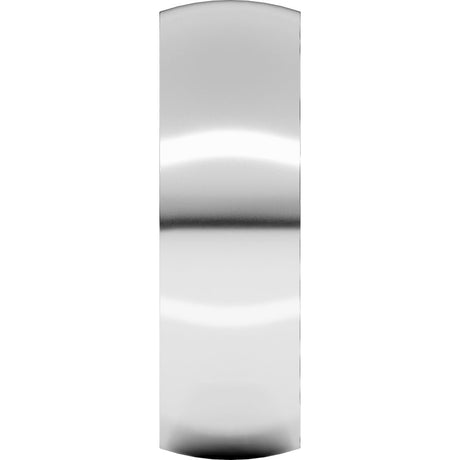 18K White 6 mm Ultra-Lightweight Comfort-Fit Half Round Band Size 8.5