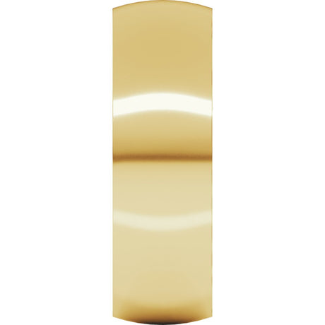 14K Yellow Gold 6 mm Ultra-Lightweight Comfort-Fit Half Round Band Size 7.5