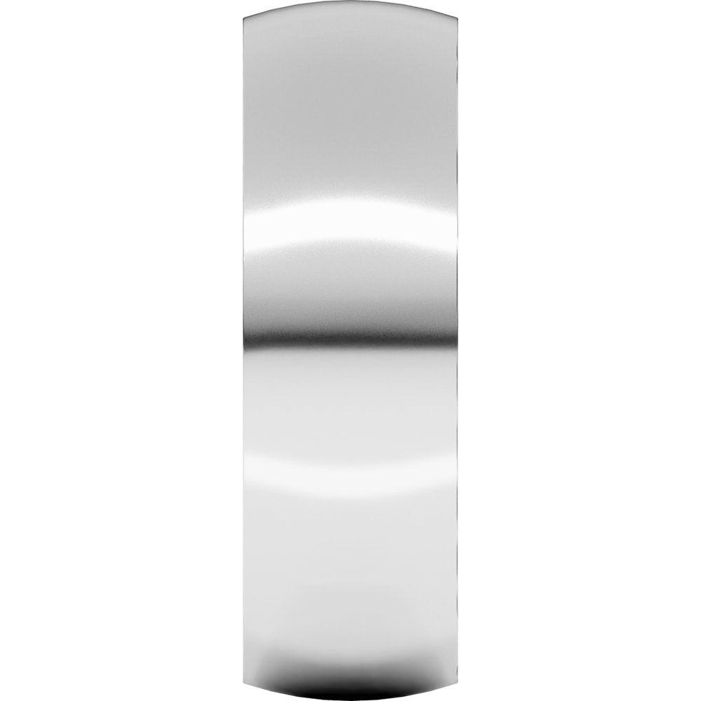 14K White Gold 6 mm Ultra-Lightweight Comfort-Fit Half Round Band Size 9.5