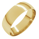 10K Yellow 6 mm Ultra-Lightweight Half Round Band Size 8