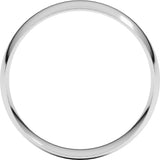 14K White Gold 6 mm Ultra-Lightweight Comfort-Fit Half Round Band Size 9.5