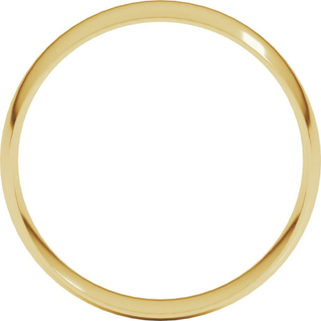 10K Yellow Gold 6 mm Ultra-Lightweight Comfort-Fit Half Round Band Size 4.5