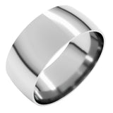 Sterling Silver 8 mm Ultra-Lightweight Comfort-Fit Half Round Band Size 5