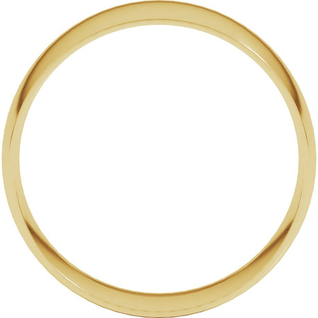 14K Yellow Gold 8 mm Ultra-Lightweight Comfort-Fit Half Round Band Size 10