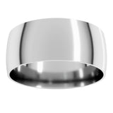 10K White 8 mm Ultra-Lightweight Comfort-Fit Half Round Band