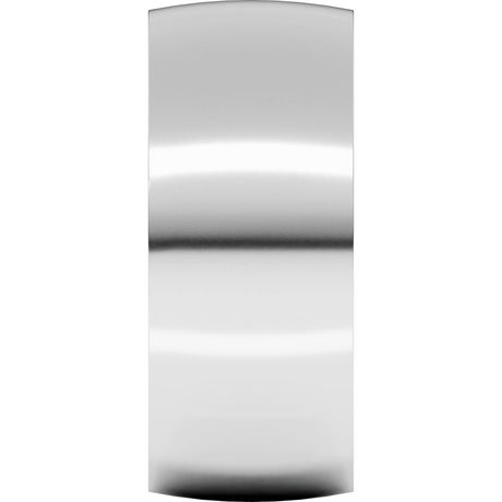 14K White 8 mm Ultra-Lightweight Comfort-Fit Half Round Band